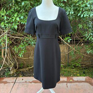 Jones New York Short Sleeve Black Shift Dress 6